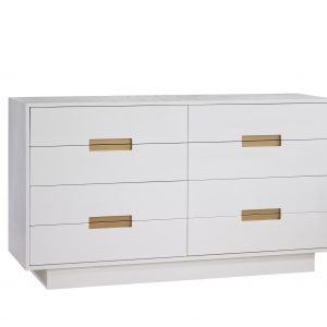 Como King 8 drawer dresser in White