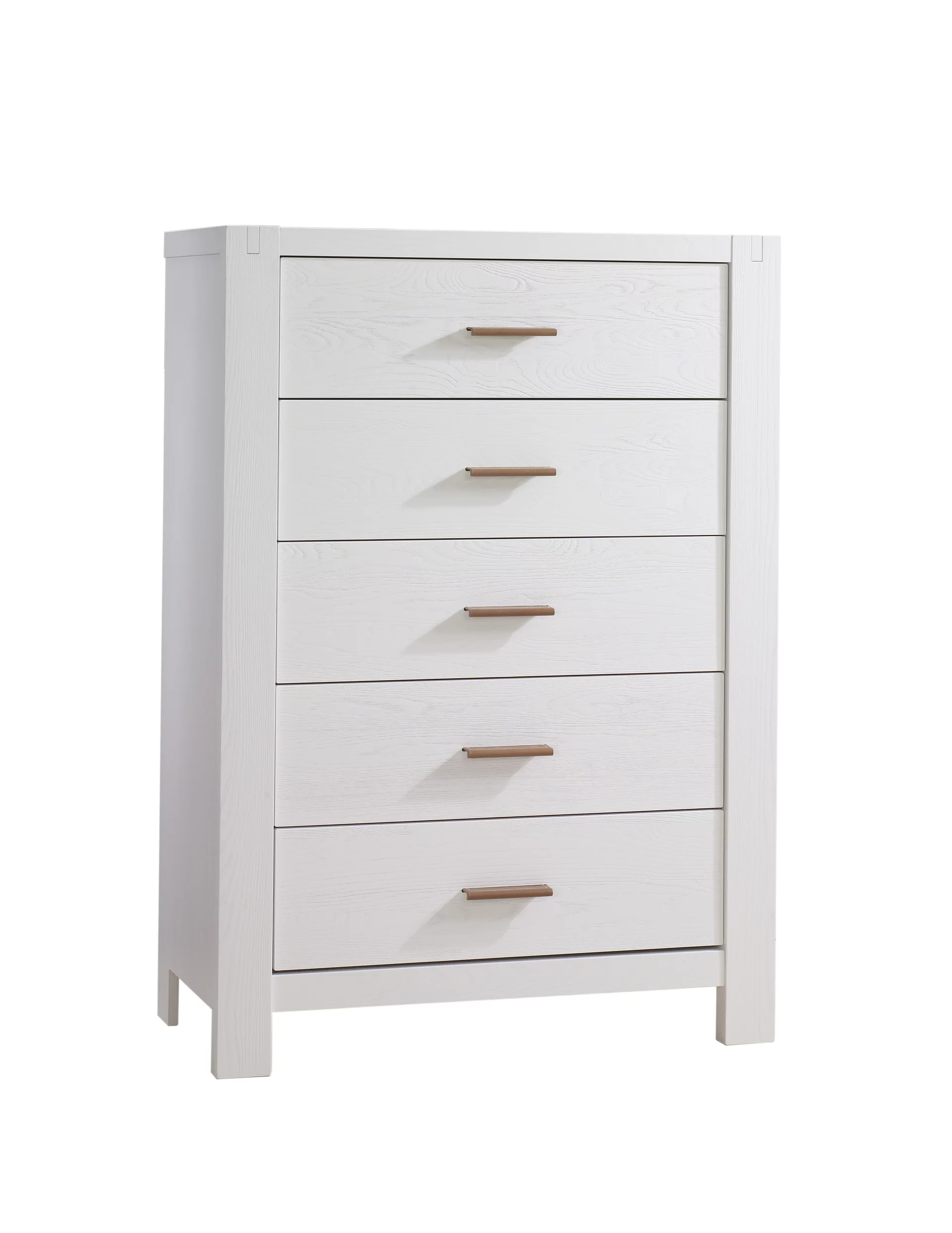 Toscano 5 Drawer Chest in White