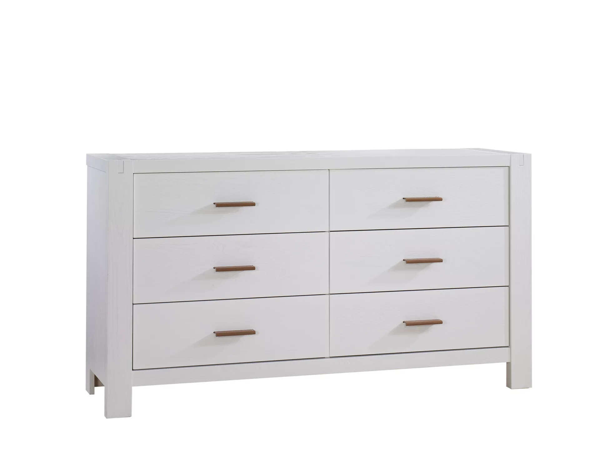 Toscano King 6 drawer dresser in White