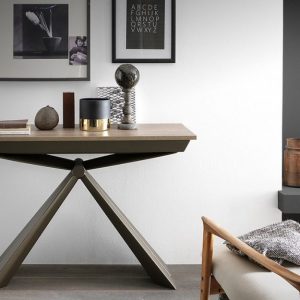 GENESI – EXTENDING CONSOLE TABLE (converts to dining table for up to 8 people)