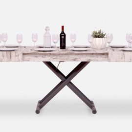 VOLO – TRANSFORMING COFFEE TABLE (converts to dining table for up to 10 people)